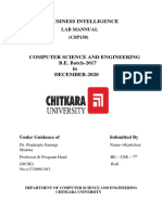 Business Intelligence: Lab Mannual (CSP130)