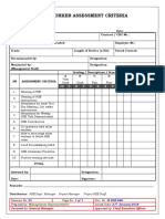 Safe Worker Assessment Criteria