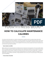 How To Calculate Maintenance Calories - JC Fitness PDF