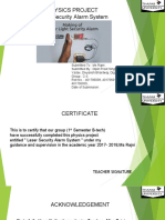 Physics Project Laser Security Alarm System