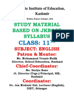 Study Material Based On Jkbose Syllabus: CLASS: 11