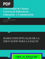 Bases Conceptuales de La Educacion para La Salud y Diseño Ejecucion y Evaluacion de Un Programa Educativo