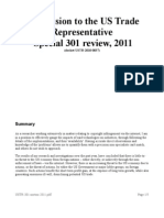 Submission To The US Trade Representative Special 301 Review, 2011