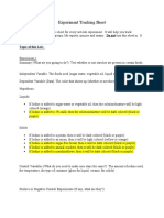 Carbs + Lipids Experiment Tracking Sheet