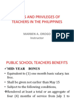 Lesson 9-Rigths and Privileges of Teachers in The Philippines