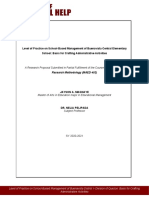 Level of Practice On School-Based Management of Buenavista Central Elementary School: Basis For Crafting Administrative Activities