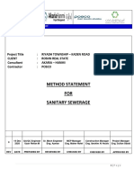 Method Statement FOR Sanitary Sewerage