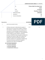 Student Overview: # Question and Answer Choices Points Categories