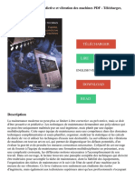 Fiabilité, Maintenance Prédictive Et Vibration Des Machines PDF - Télécharger, Lire