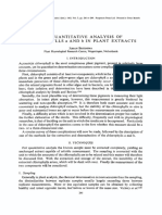 Analysis O F Chlorophylls A A N D: The Quantitative in Plant Extracts