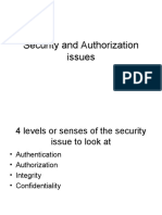 Security and Authorization Issues