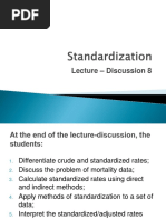 Lecture 8 Standardization PDF