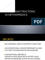 Splints and Tractions in Orthopaedics