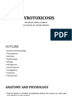 Thyrotoxicosis: Presenter: Emiacu Kenneth Facilitator: Dr. Freddie Kibengo