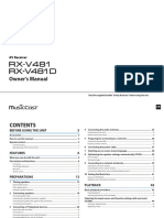 RX-V481 RX-V481D Manual English PDF