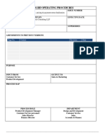 Standard Operating Procedures: Enquiry, Pricing & Payment Terms Finalization