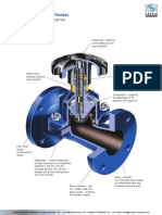 Saunders KB Type Design Features: Contribute To Low Pressure Drop High Flow Capability and Long Valve Life