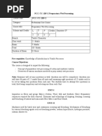 PCC-TC-205 G Preparatory Wet Processing PCC-TC-205 G: Professional Core Course