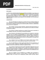 Propuesta Adecuación de Ordenanza Municipal Del Ciam