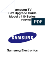 Samsung TV F/W Upgrade Guide Model: 410 Series: PS42A410C1D