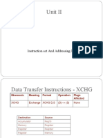 Unit II: Instruction Set and Addressing Modes