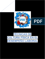 Técnicas de Cultura Física en El Desempeño Laboral