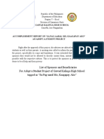 List of Sponsors and Beneficiaries For Adopt A Student Project of Gawad Kalinga High School Tagged As "Sa Pag-Aaral Mo, Kaagapay Ako"