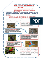 Tarea - Personal Social - Los Animales en Peligro de Extinsion