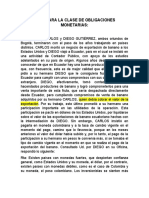 Caso para La Clase de Obligaciones Monetarias - Henry Alexander Salcedo Velandia