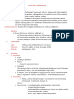 Lesson Plan in Mathematics 8 Date: Content Standard