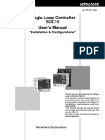 Single Loop Controller SDC15 User's Manual: "Installation & Configurations"