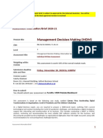 Management Decision Making Assessment 2 Brief Form 2020-21 PDF