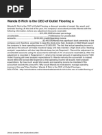 Wanda B Rich Is The CEO of Outlet Flooring A: Unlock Answers Here Solutiondone - Online