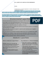 Metrological Aspects of Air Pollution Dispersion