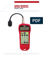 Sonic Tension Meter Manual: Model 508C