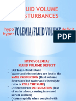 Fluid Volume Disturbances: Hypo Hyper Deficit Excess