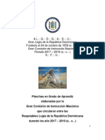 1 Plancha Que Circularon Por Las Respetables Logia de La República Dominicana