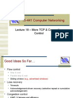 15-441 Computer Networking: Lecture 18 - More TCP & Congestion Control