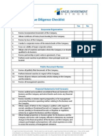 Due Diligence Checklist