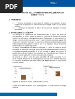 Conservacion Del Momento Lineal (Péndulo Balístico) : Objetivos