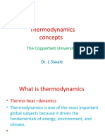 Thermodynamics Concepts: The Copperbelt University