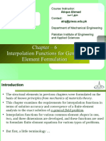 Chapter - 6 Interpolation Functions For General Element Formulation