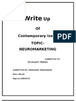 Write: of Contemporary Issue Topic-Neuromarketing