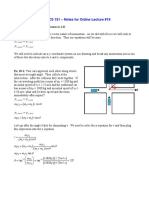 PHYSICS 151 - Notes For Online Lecture #19: Conservation of Linear Momentum in 2-D