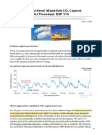 Optimization of A Novel Mixed-Salt CO Capture Process Using OLI Flowsheet ESP V10