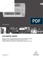 Behringer x32 Digital Mixer Manual de Usuario PDF