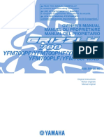 YFM700PF/YFM700PHF/YFM700PSF YFM700PLF/YFM700FWAD: Owner'S Manual Manuel Du Propriétaire Manual Del Propietario