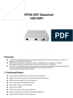 XPON ONT Datasheet 1Ge+Wifi: 1.overview