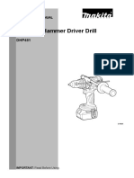 Cordless Hammer Driver Drill: Instruction Manual