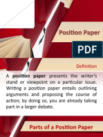 Position Paper